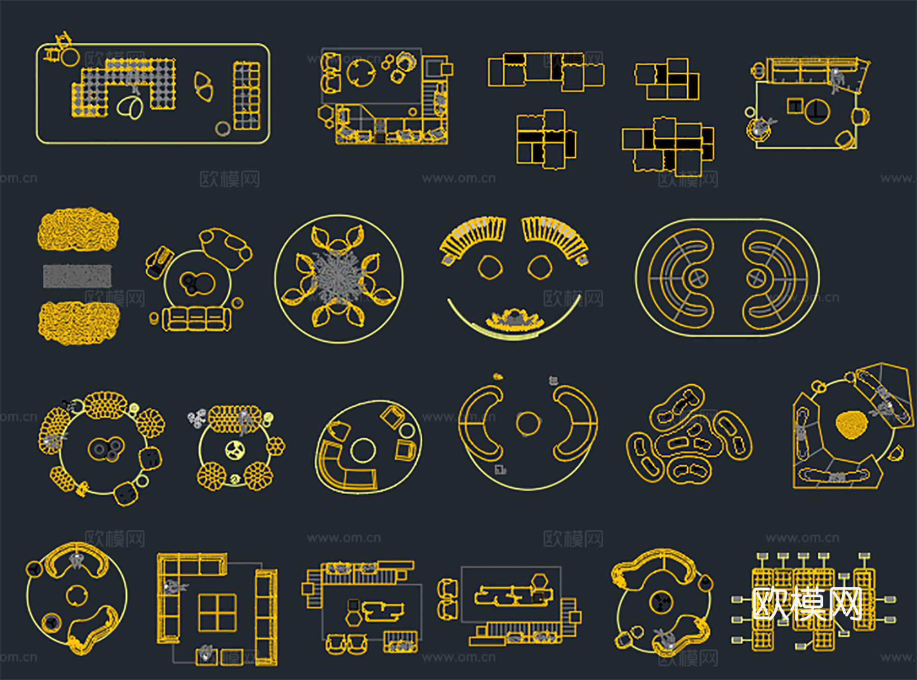 沙发、弧形沙发、异形沙发、沙发组合cad施工图