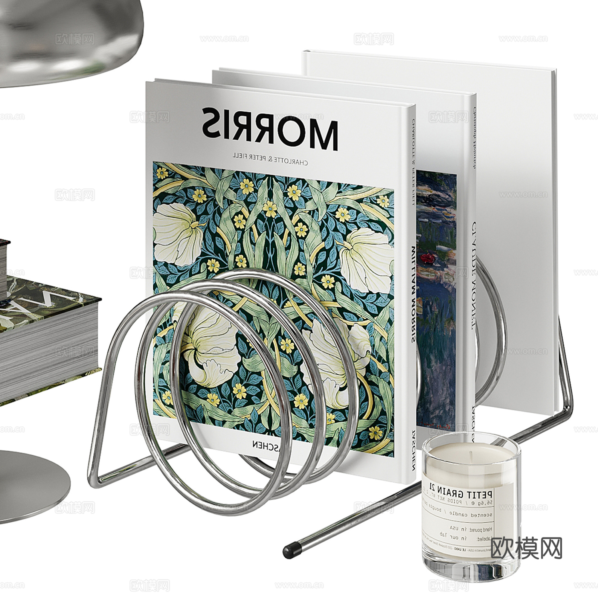 现代桌面饰品摆件组合3d模型