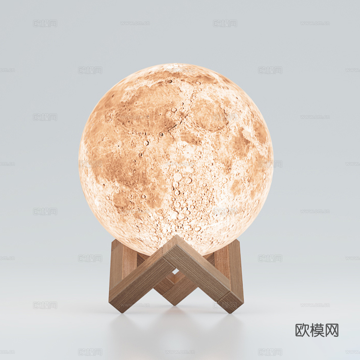 现代北欧月球台灯3d模型