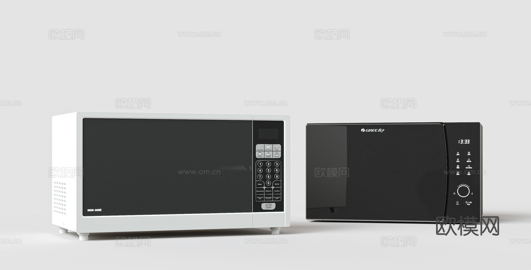 现代微波炉3d模型
