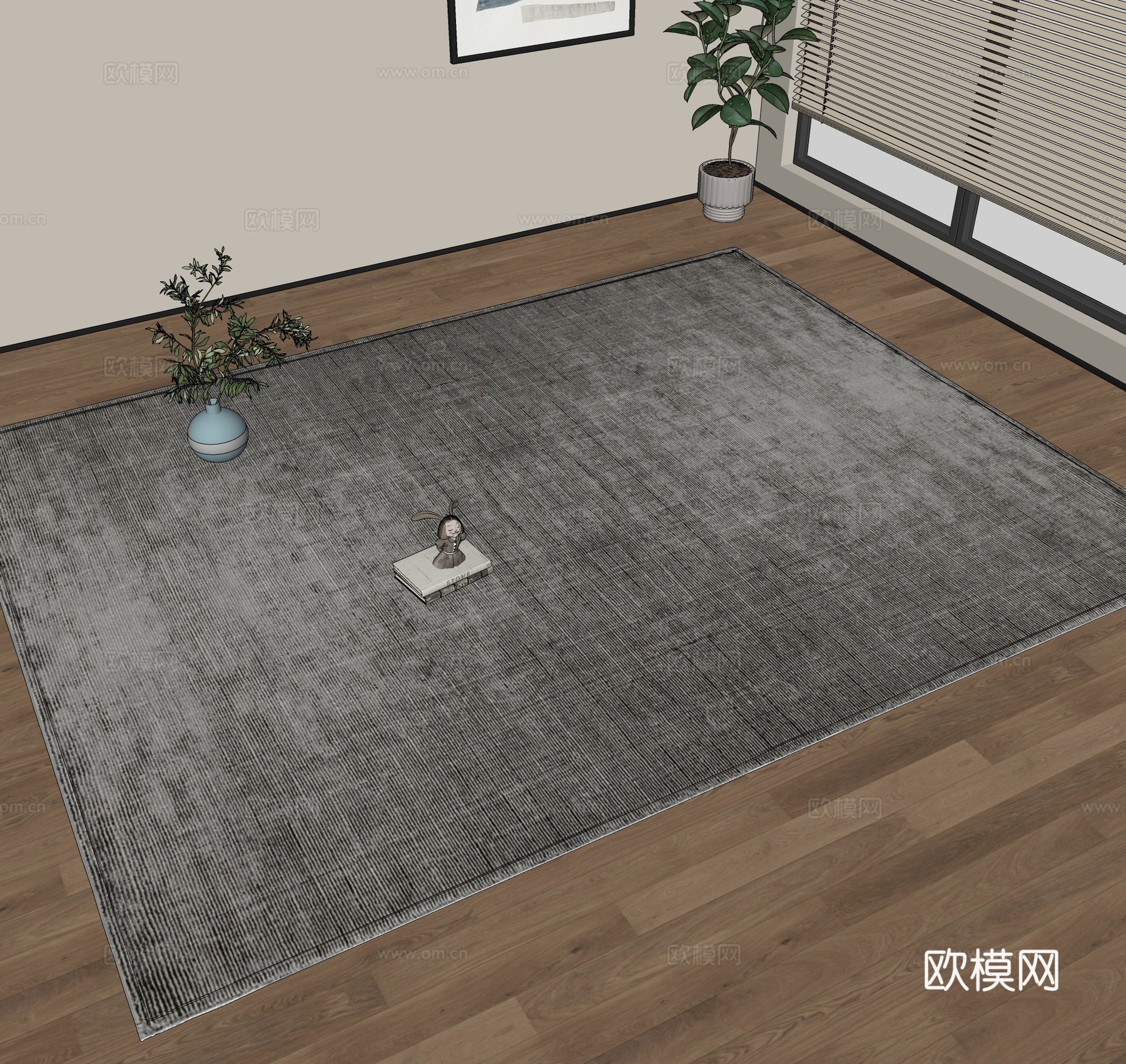 现代地毯 地毯 极间地毯su模型