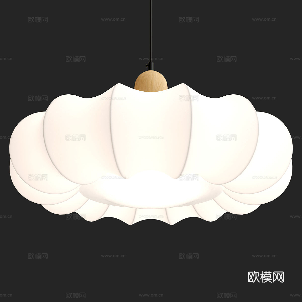 日式灯笼吊灯3d模型