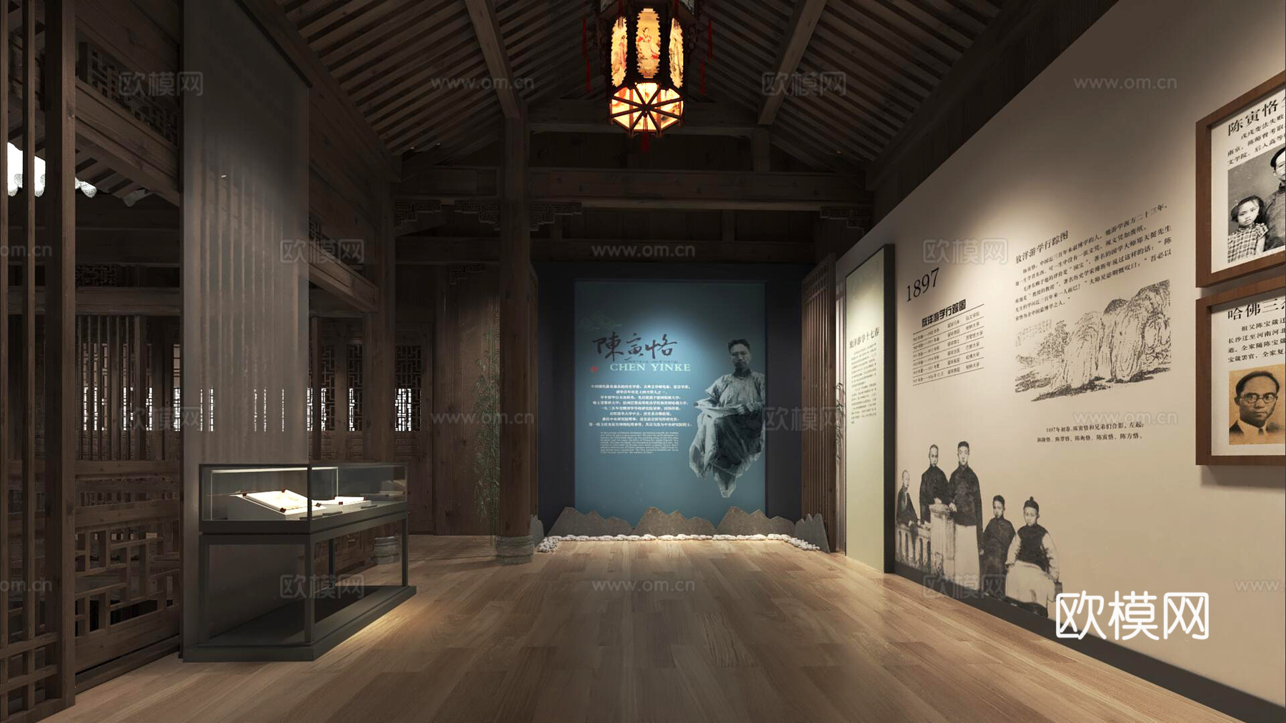 书画展馆3d模型