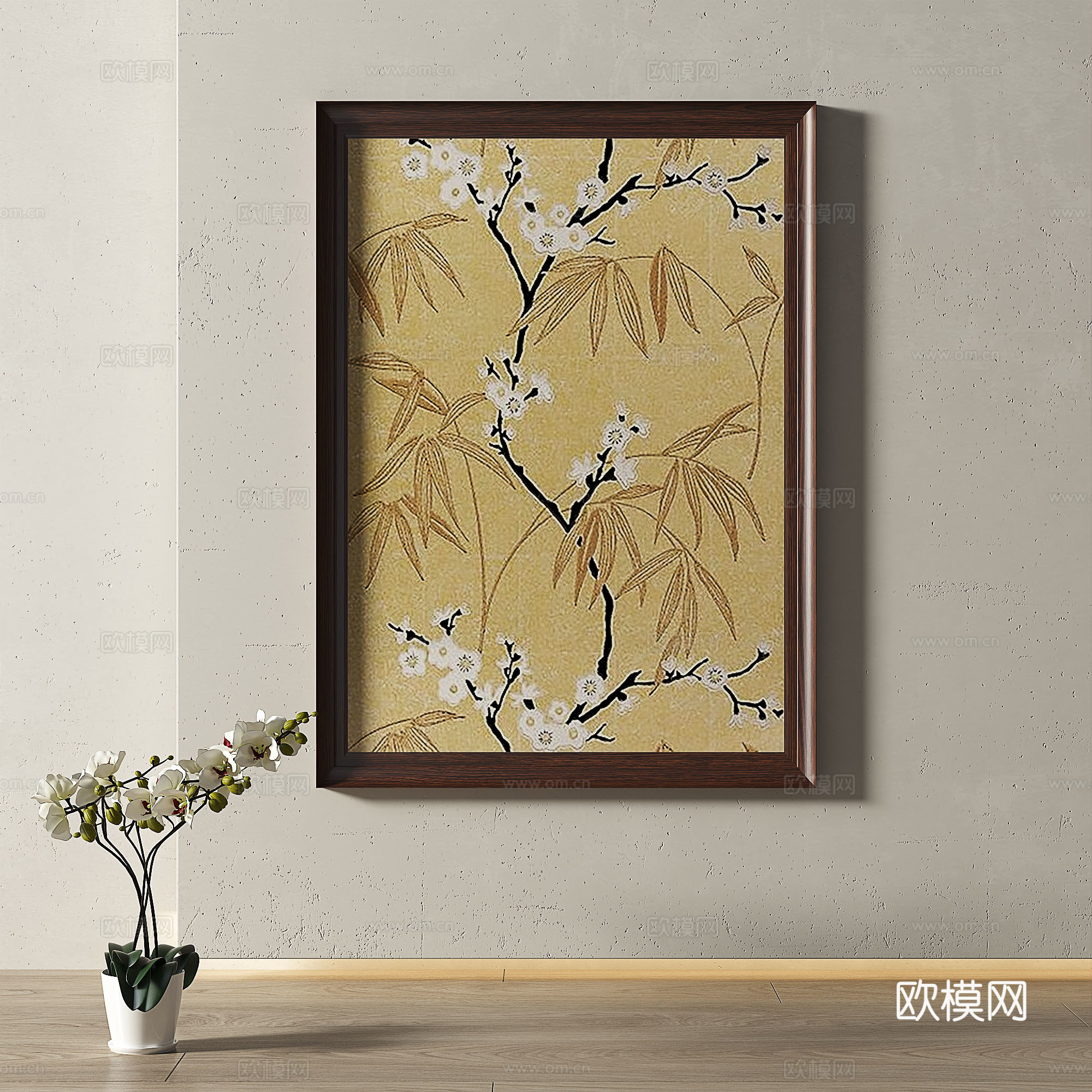 复古，中古，法式，现代，轻奢，简约，装饰画3d模型