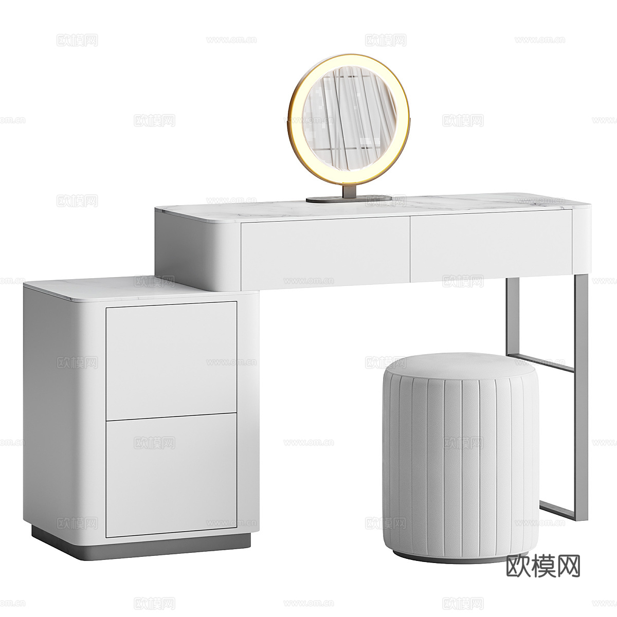 现代意式梳妆台3d模型