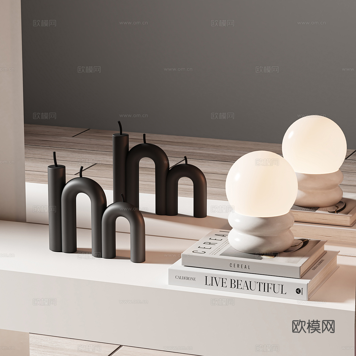 现代意式极简鞋柜3d模型