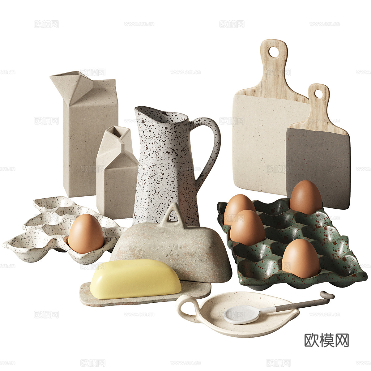 现代茶几厨房用品3d模型