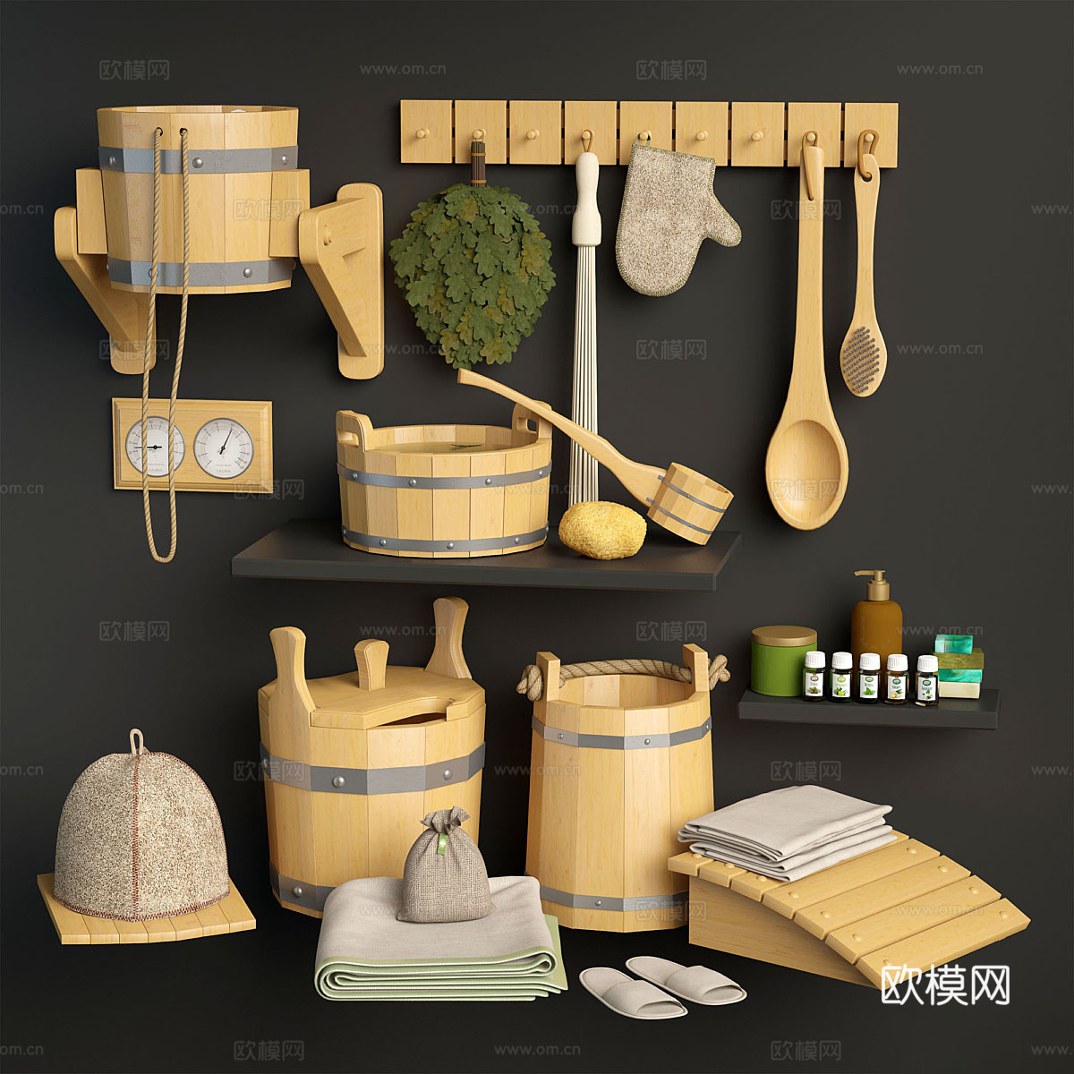 桑拿套装3d模型3d模型