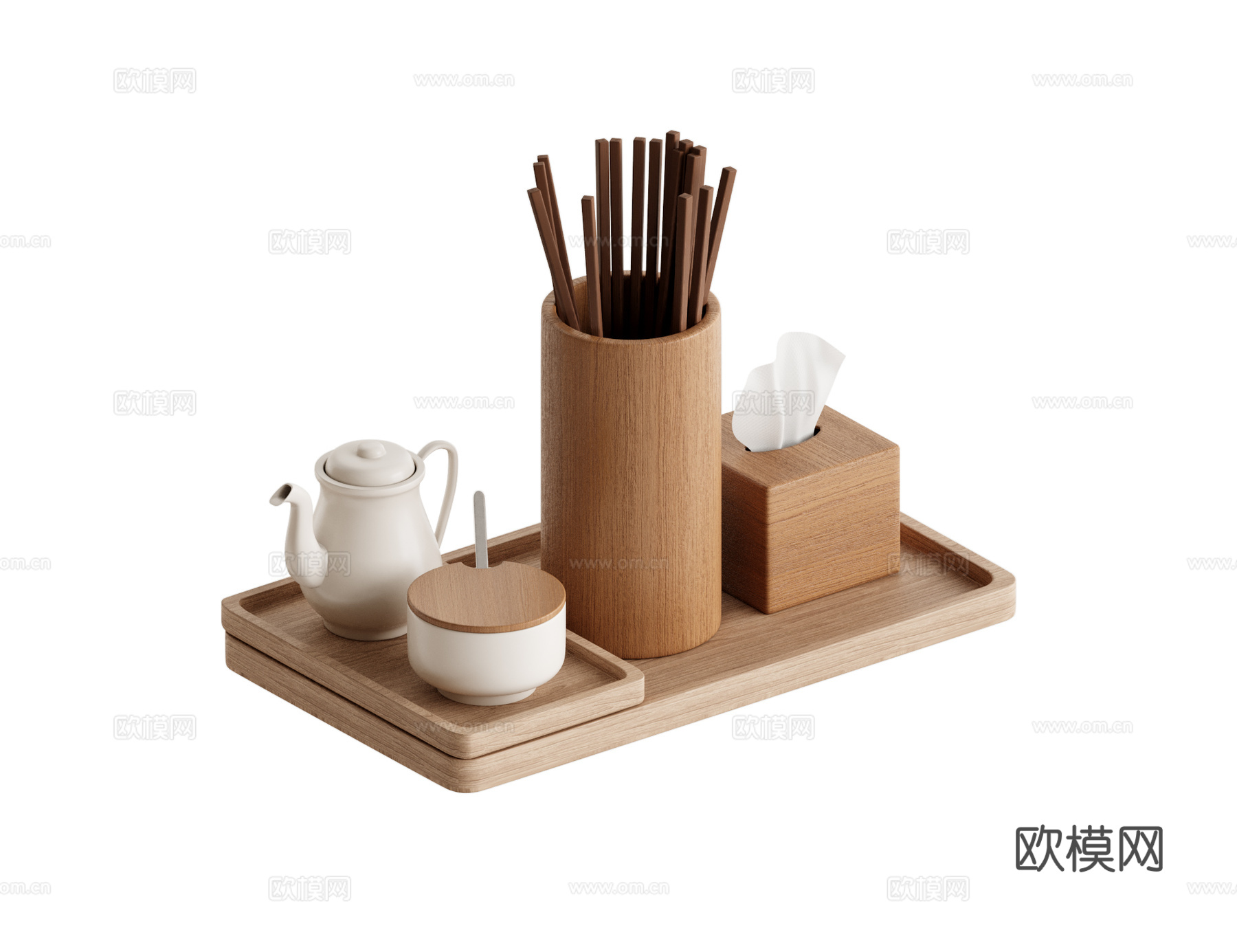 餐饮店筷子筒3d模型