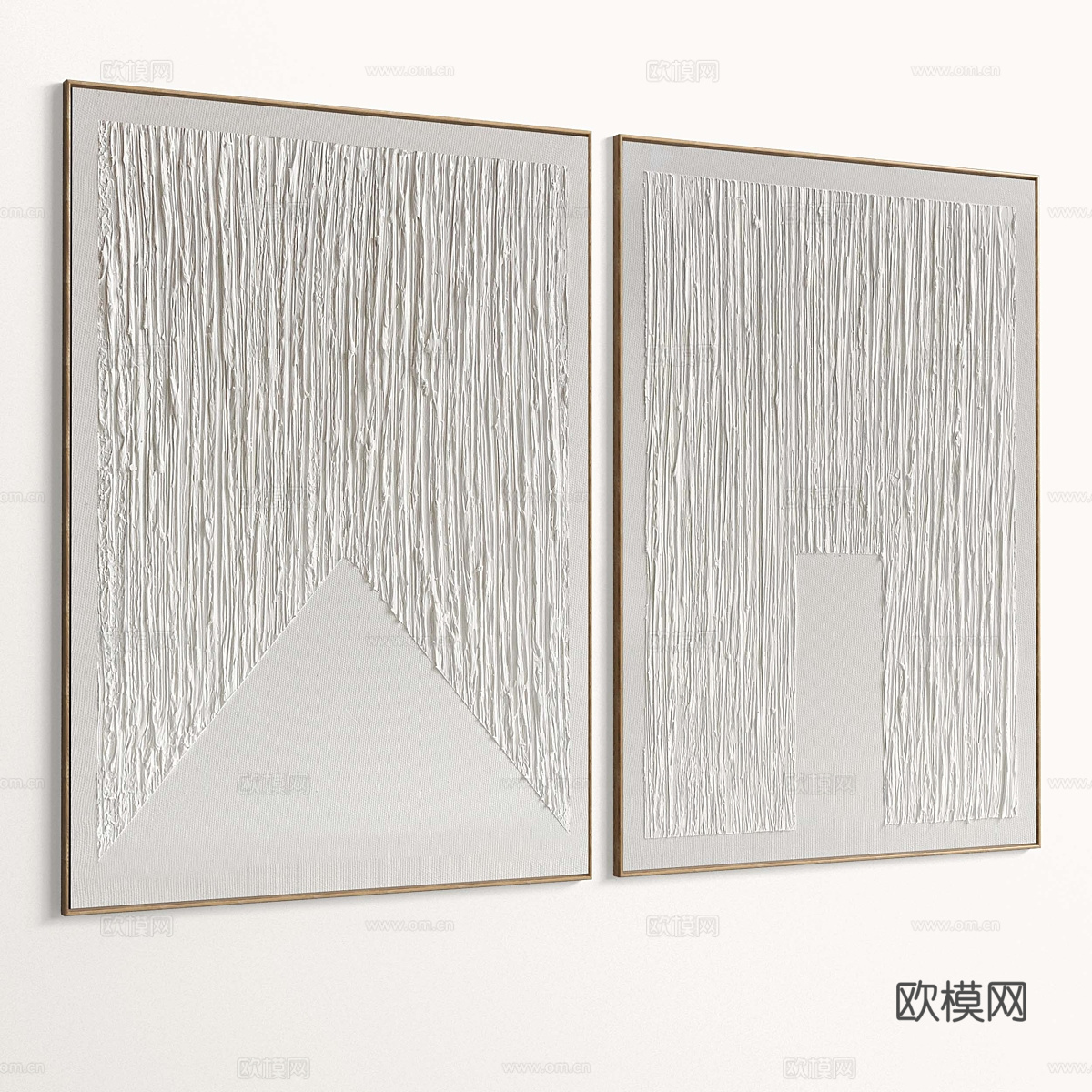 新中式装饰挂画3d模型