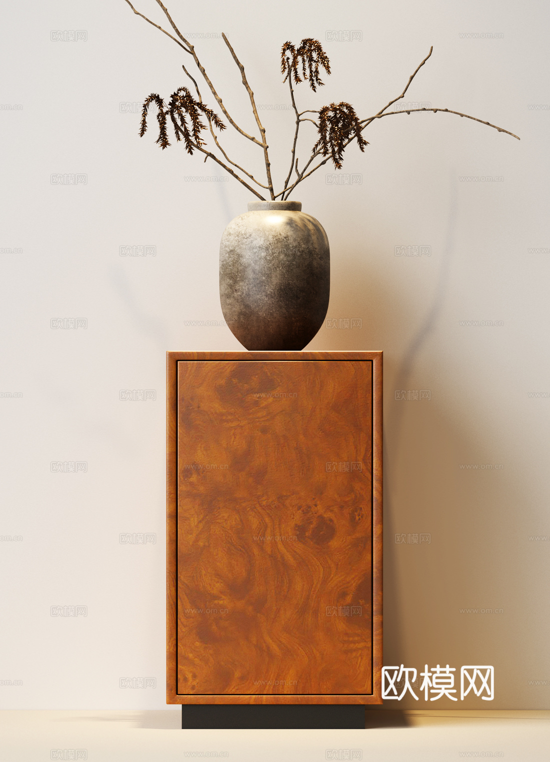 现代中古花瓶花艺 现代中古花艺 现代中古花瓶3d模型
