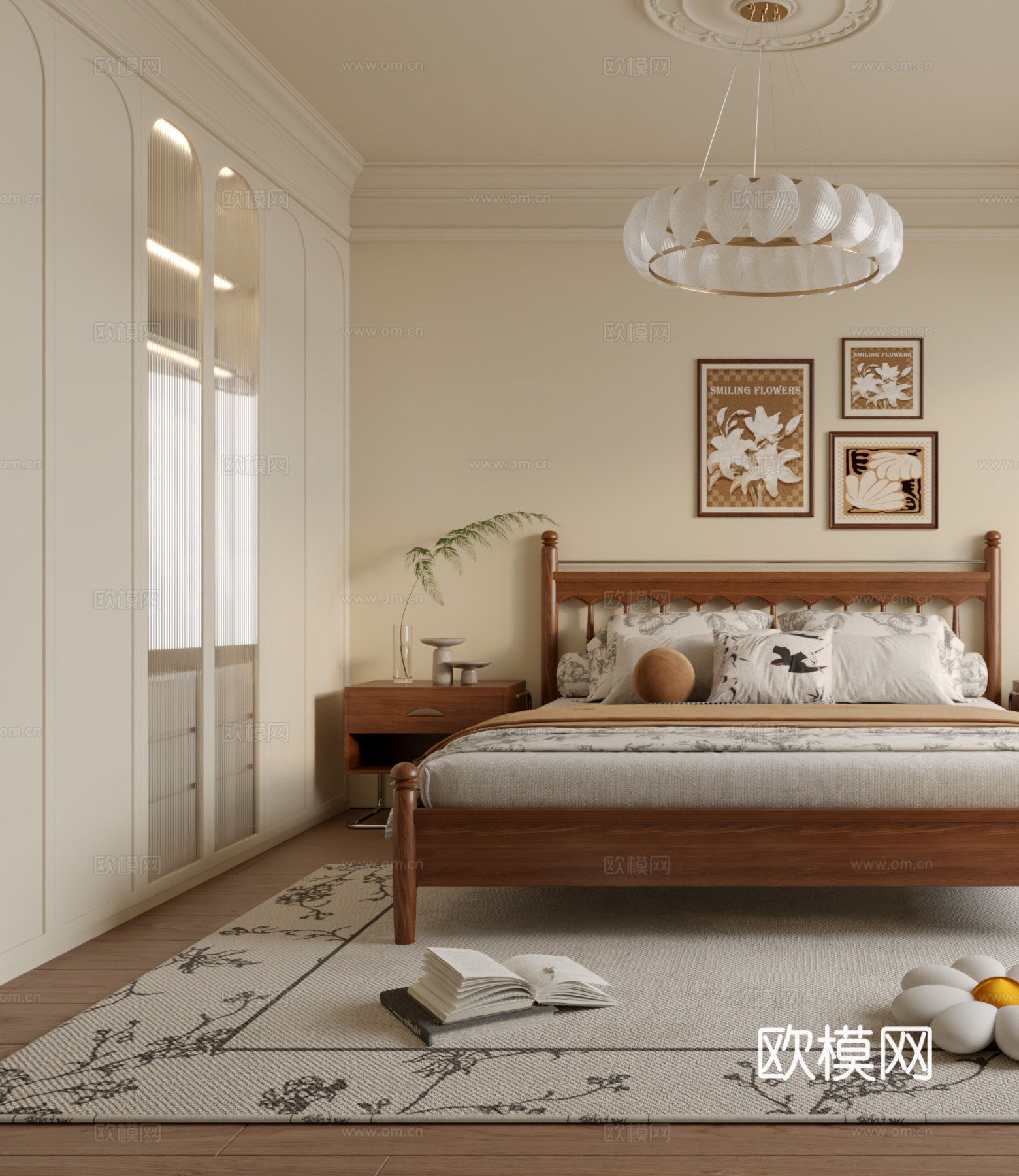 法式复古卧室3d模型