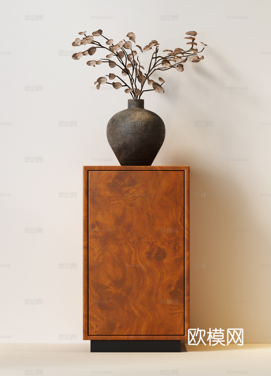 现代中古花瓶花艺 现代中古花艺 现代中古花瓶3d模型