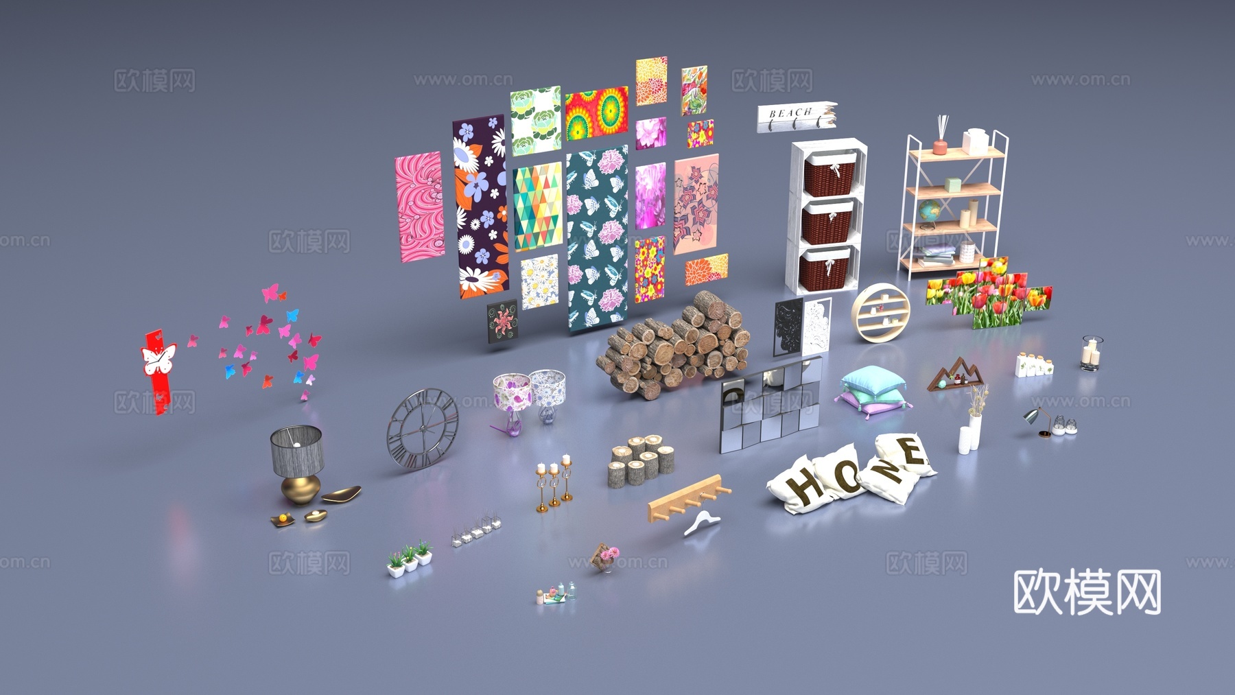 装饰品挂件组合3d模型