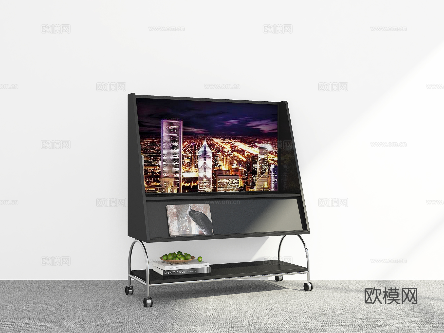 现代电视支架3d模型