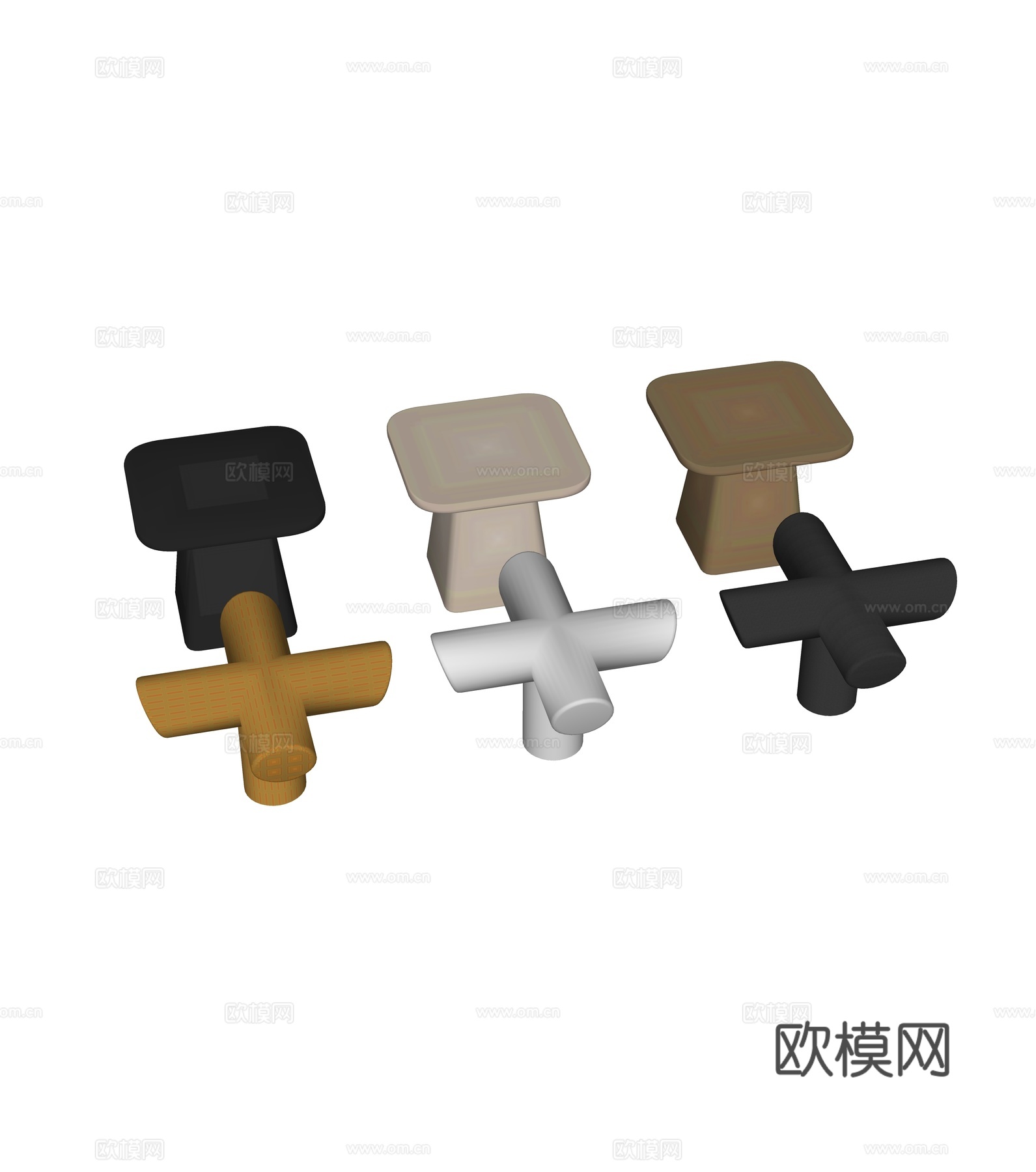 现代轻奢柜门拉手su模型