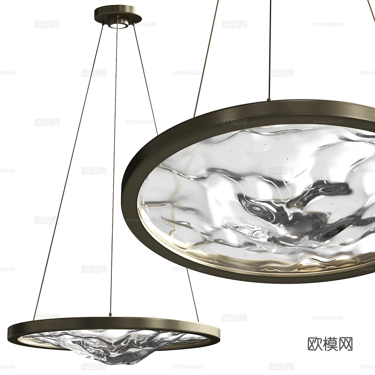 新中式轻奢装饰吊灯3d模型