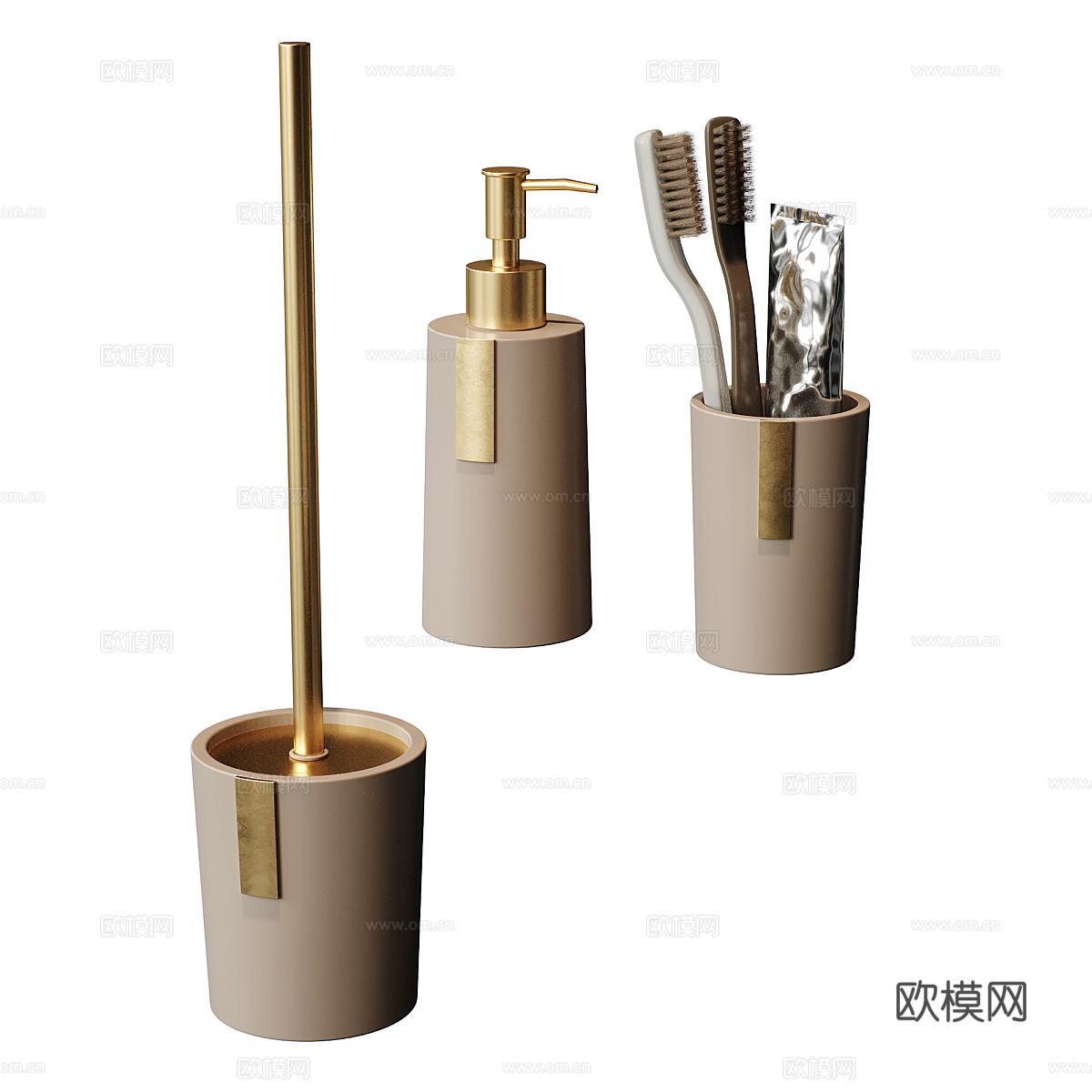 现代轻奢卫浴洗护用品3d模型