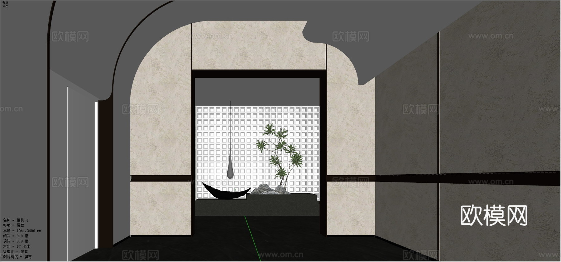 售楼部电梯厅3d模型