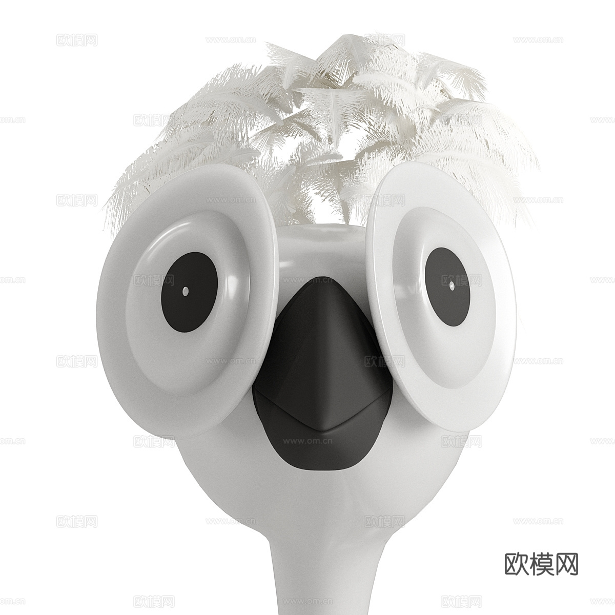 现代时尚装饰鸟雕塑3d模型