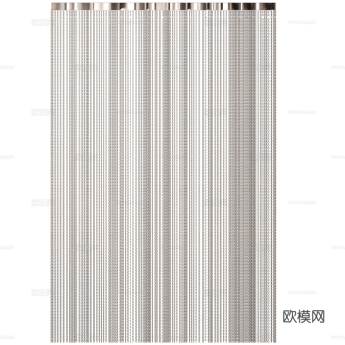 现代轻奢链式挂帘 金属门帘 线帘3d模型
