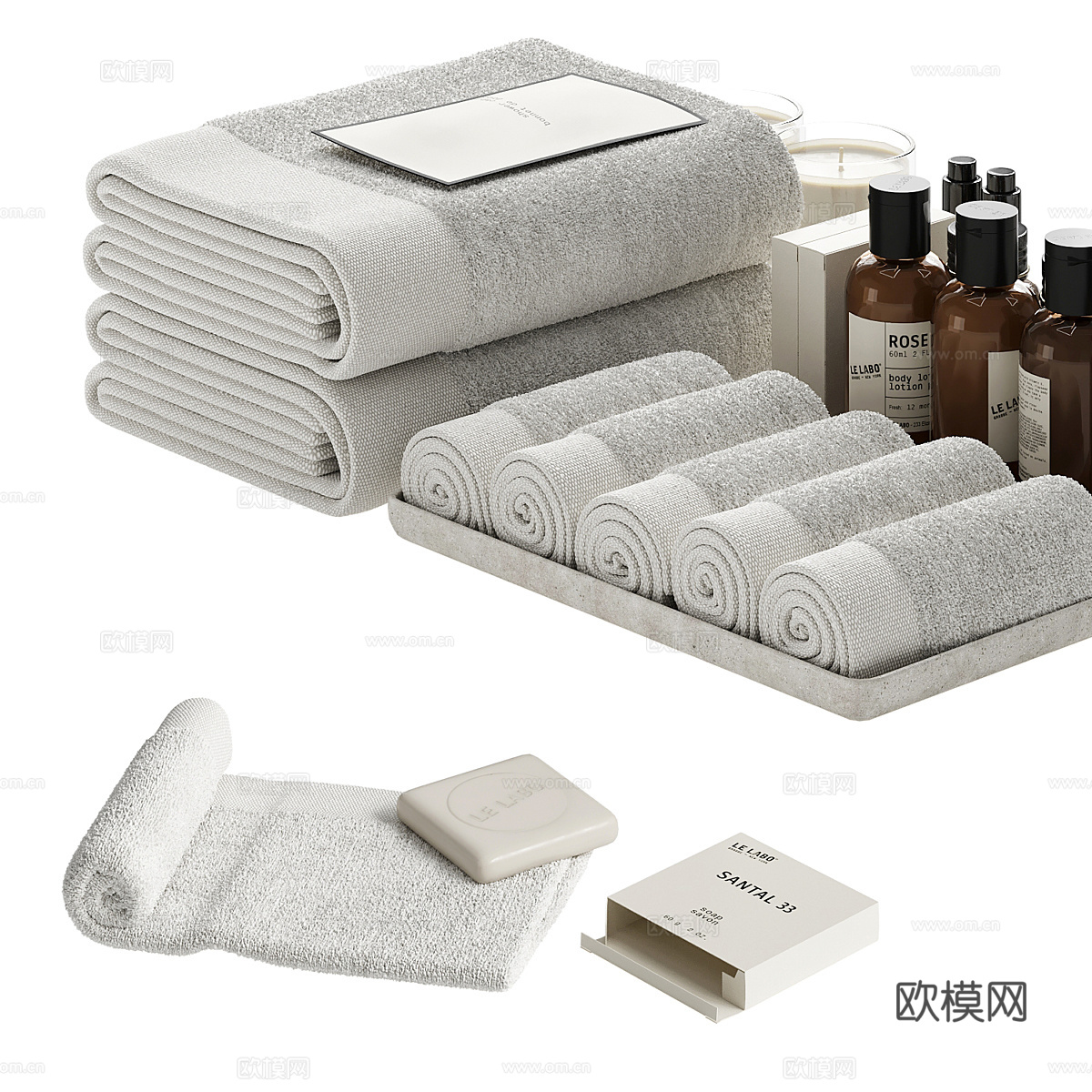 现代意式酒店卫浴用品3d模型