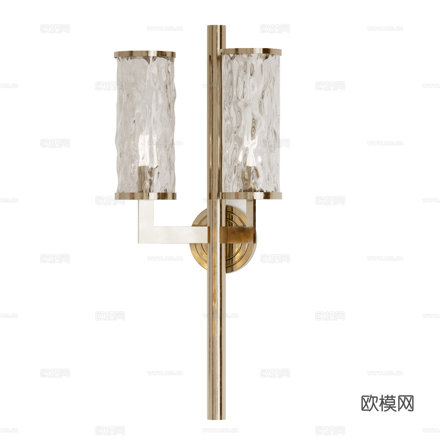现代轻奢玻璃装饰壁灯3d模型