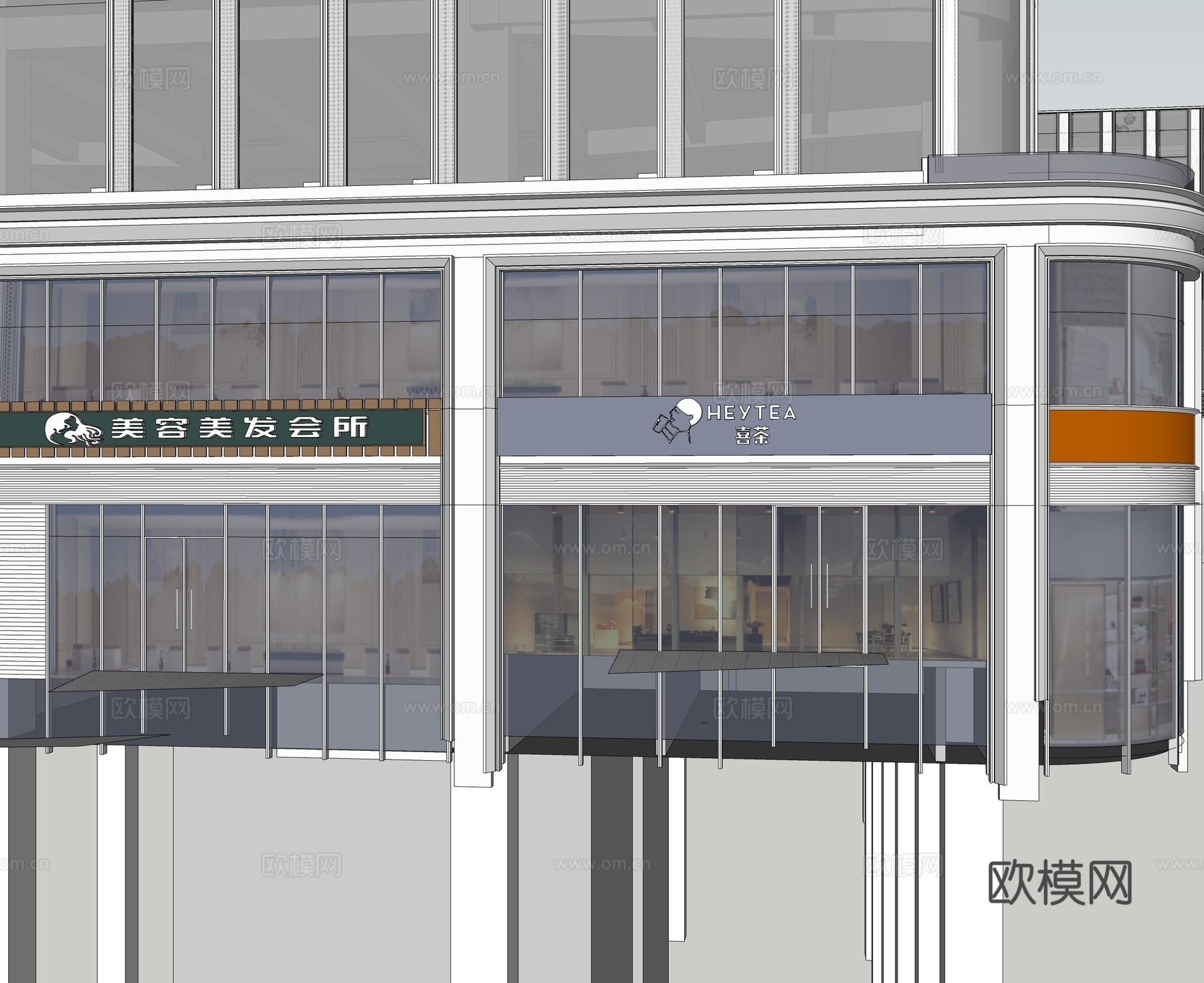 现代办公景观 办公园区 办公绿化 商办景观设计 工业园景su模型