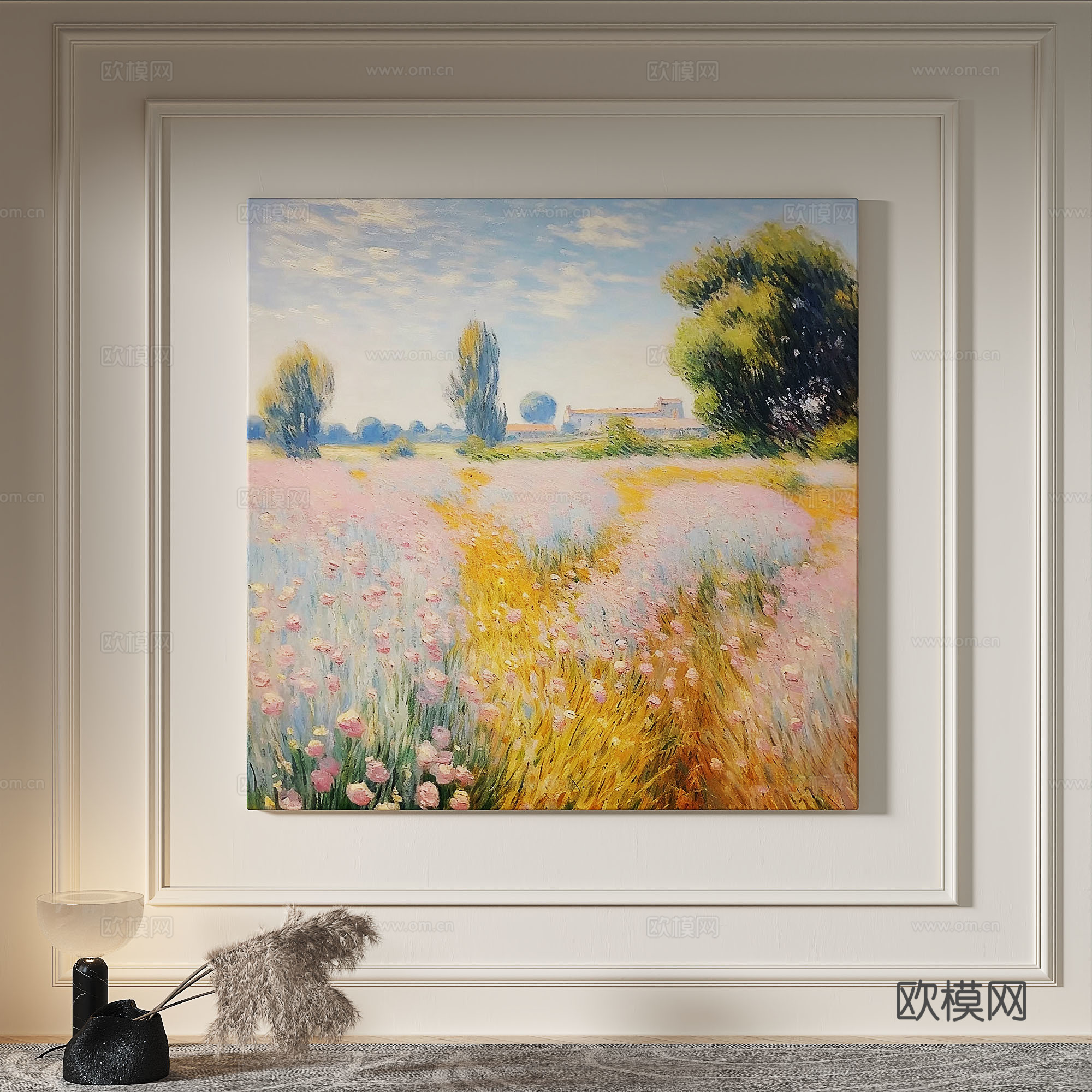 现代,奶油风,简约,肌理,抽象,轻奢,侘寂,立体,装饰画3d模型