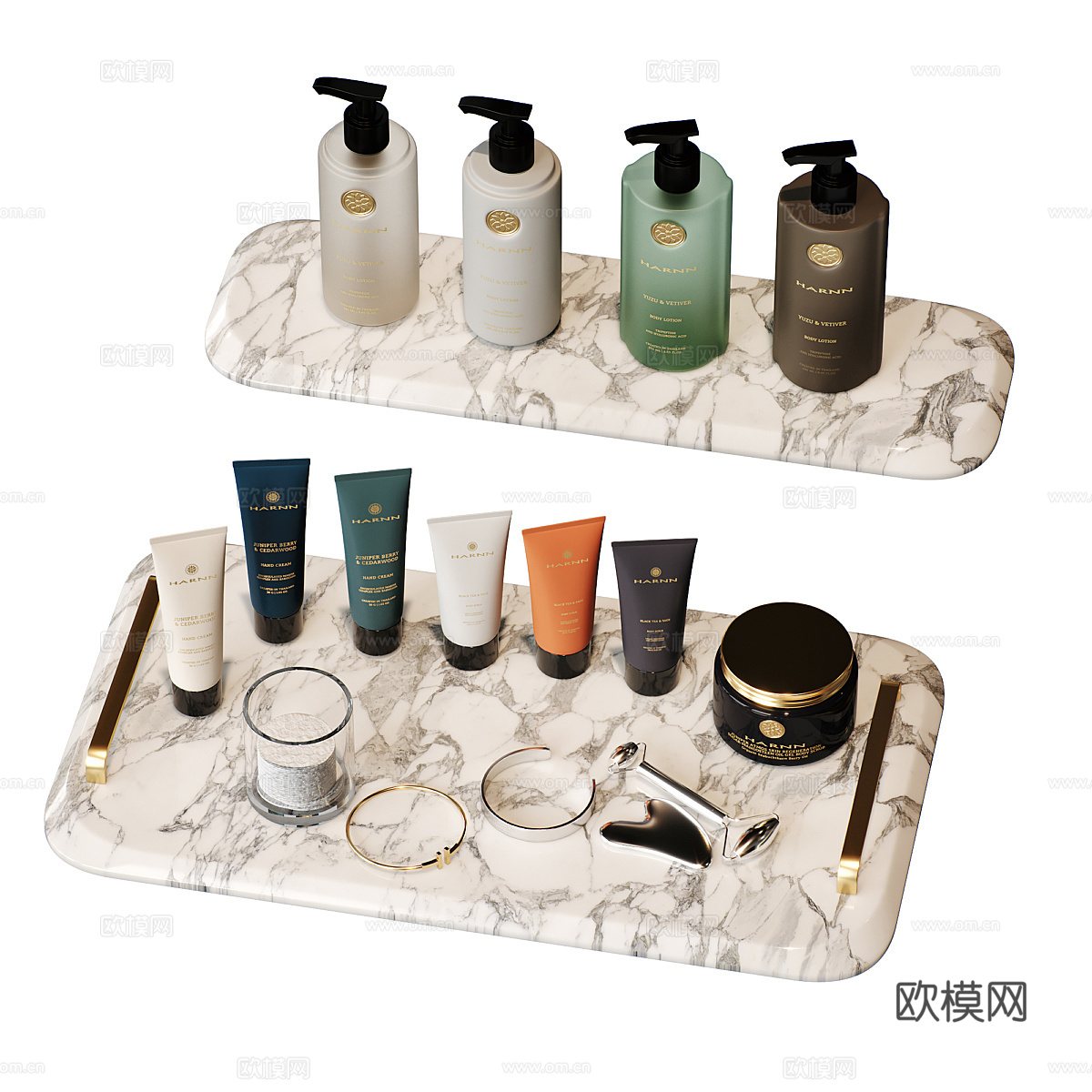 现代轻奢卫浴洗护用品3d模型