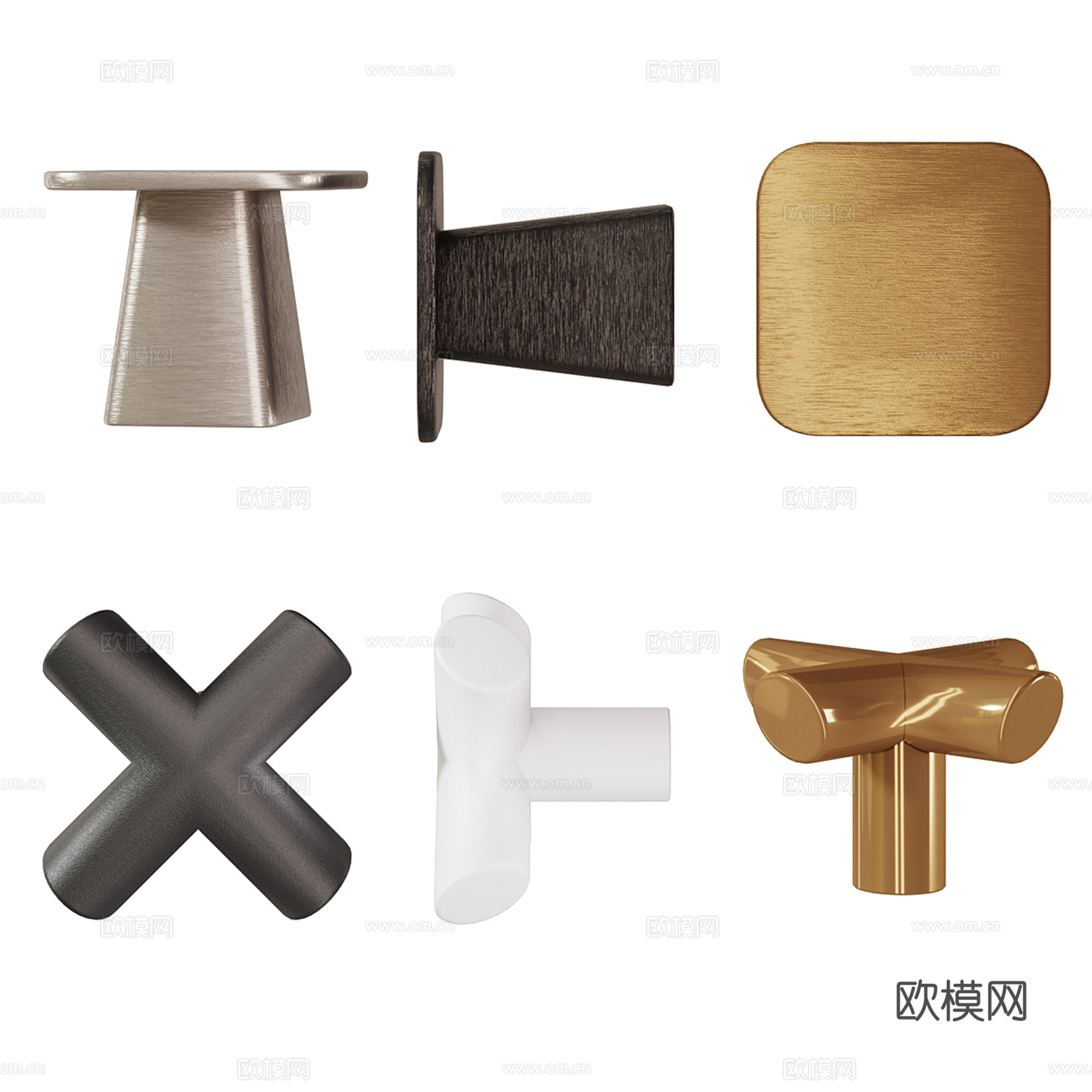 现代轻奢柜门拉手su模型