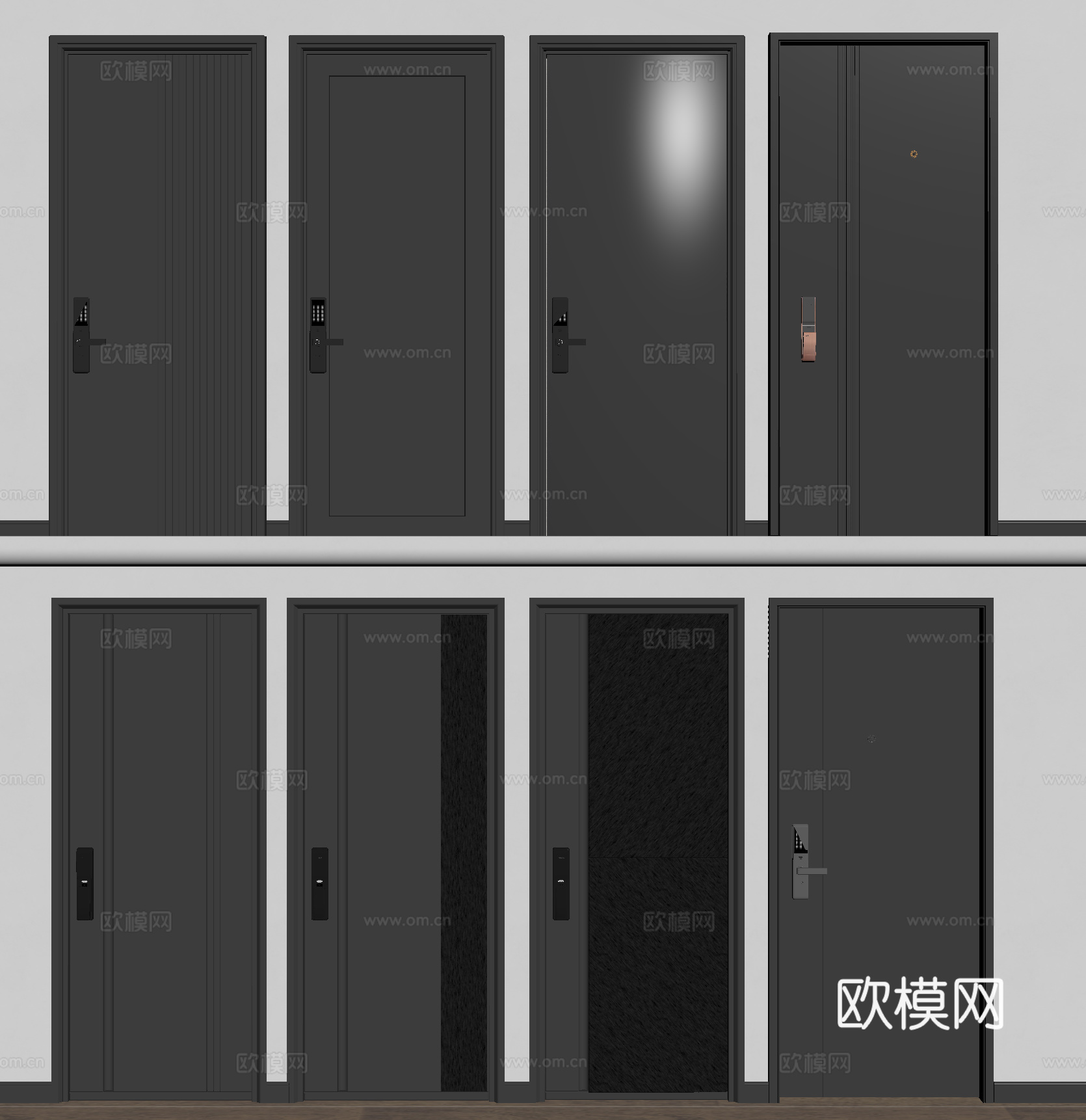 防盗门 进户门 入户门su模型