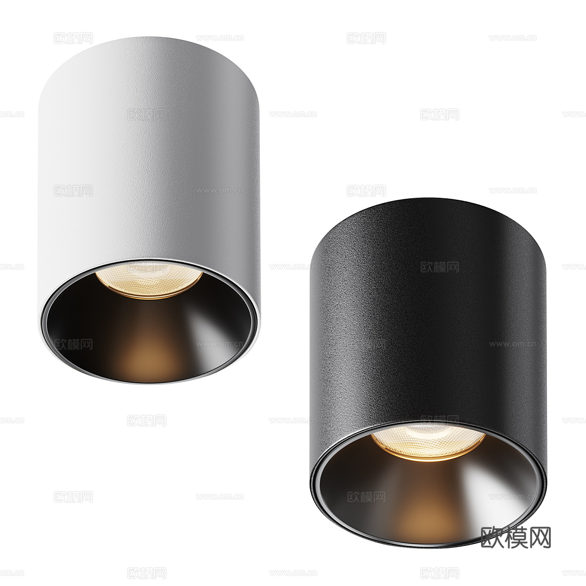 现代意式极简明装射灯3d模型