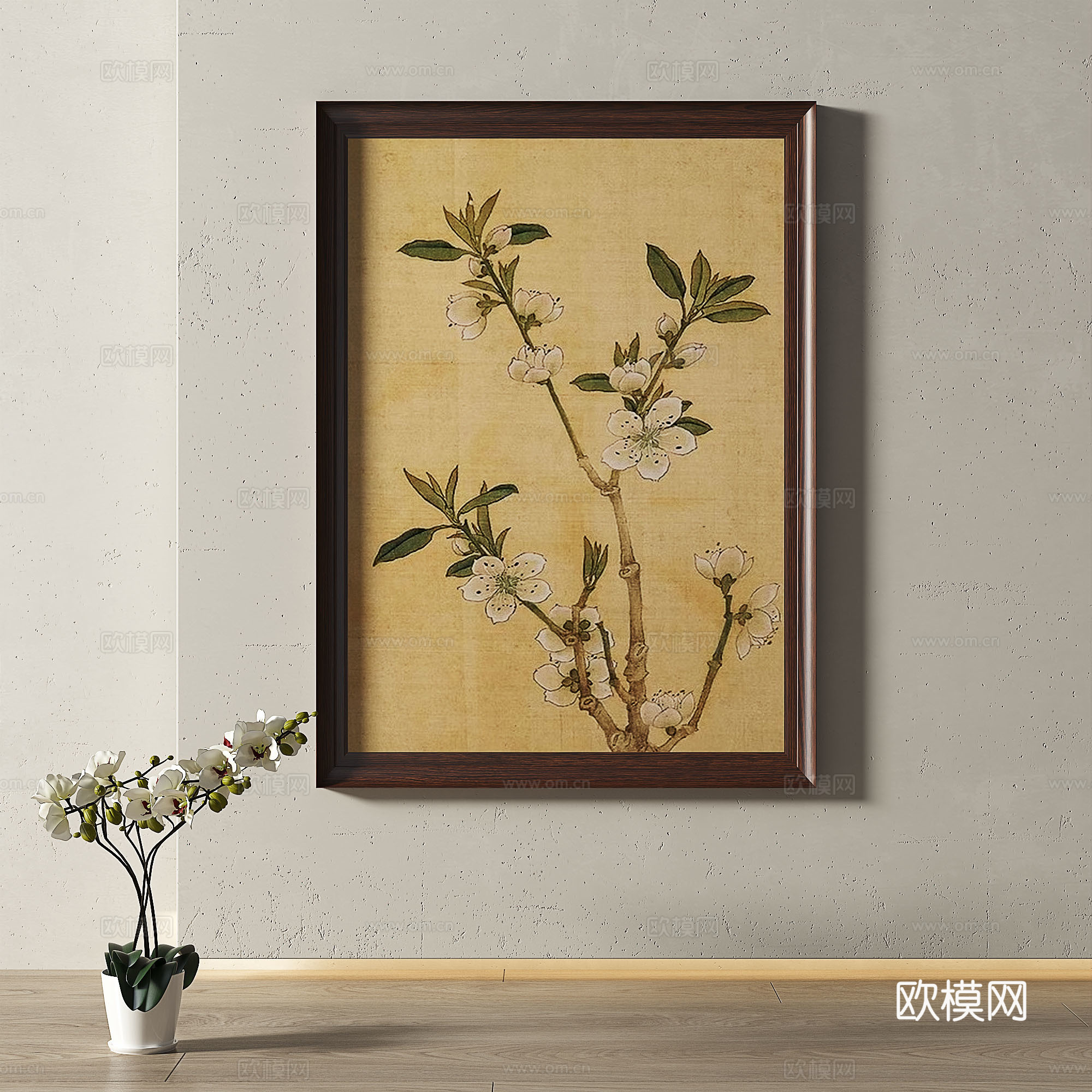复古，中古，法式，现代，轻奢，简约，装饰画3d模型