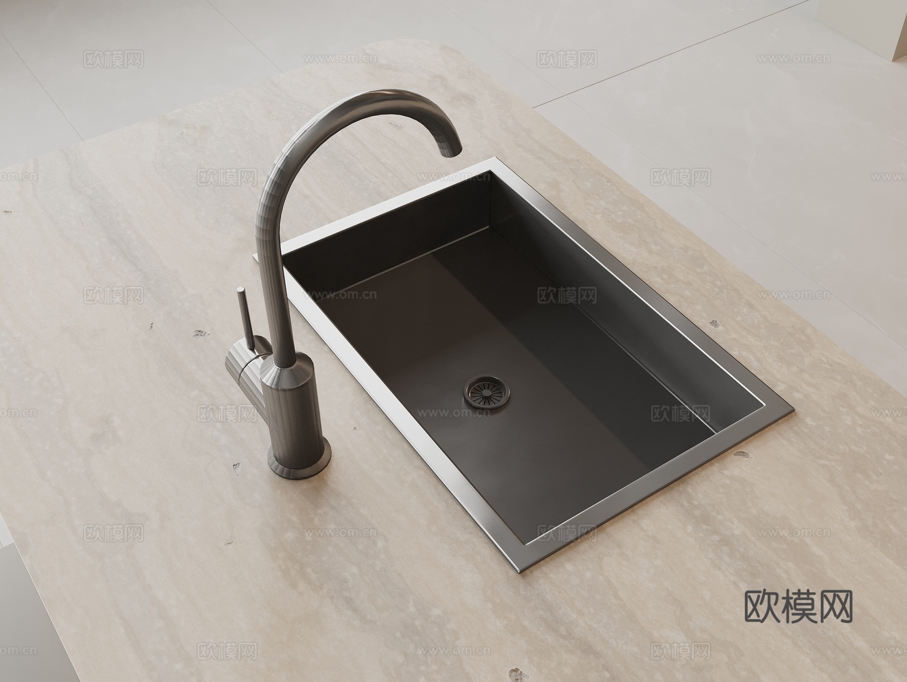 水槽 水龙头 洗菜盆3d模型