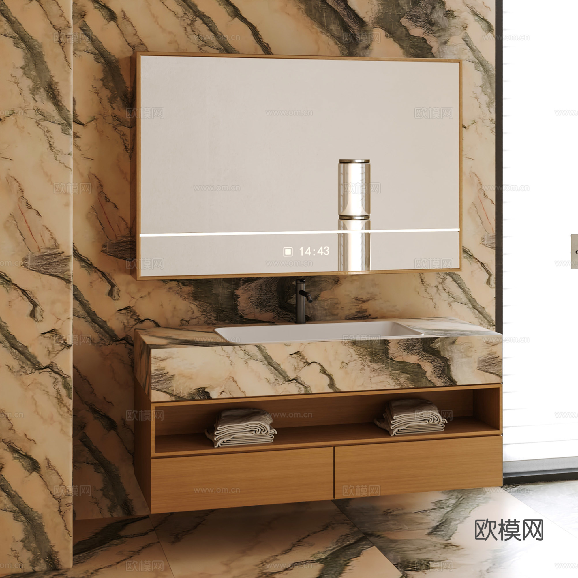 现代洗手台3d模型