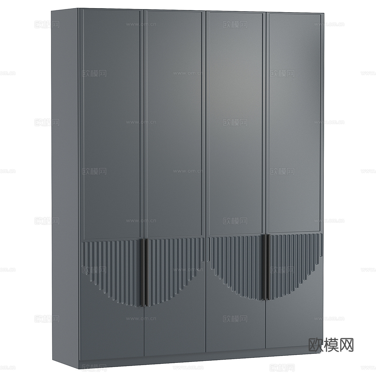 现代意式极简衣柜3d模型