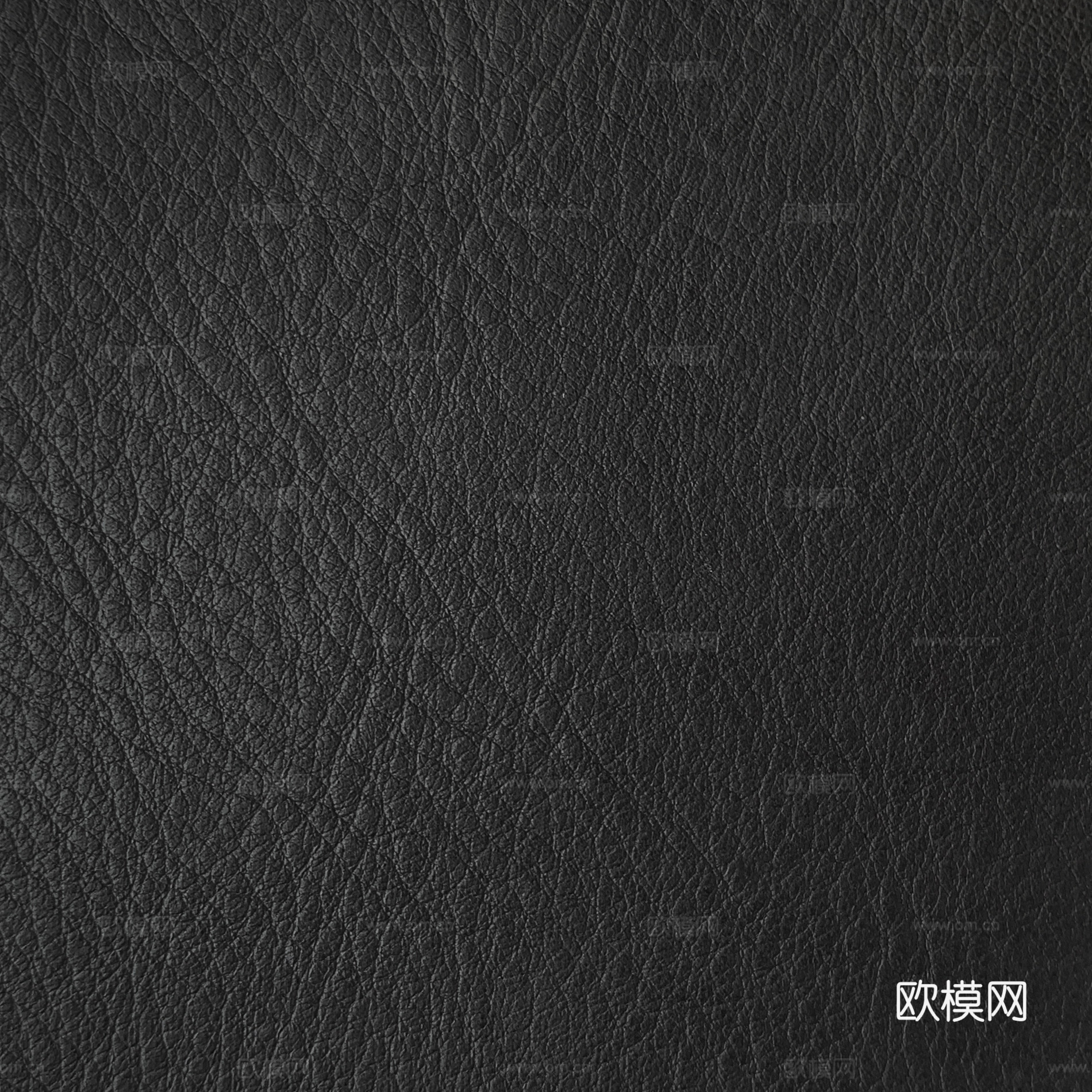 黑色粗纹皮革
