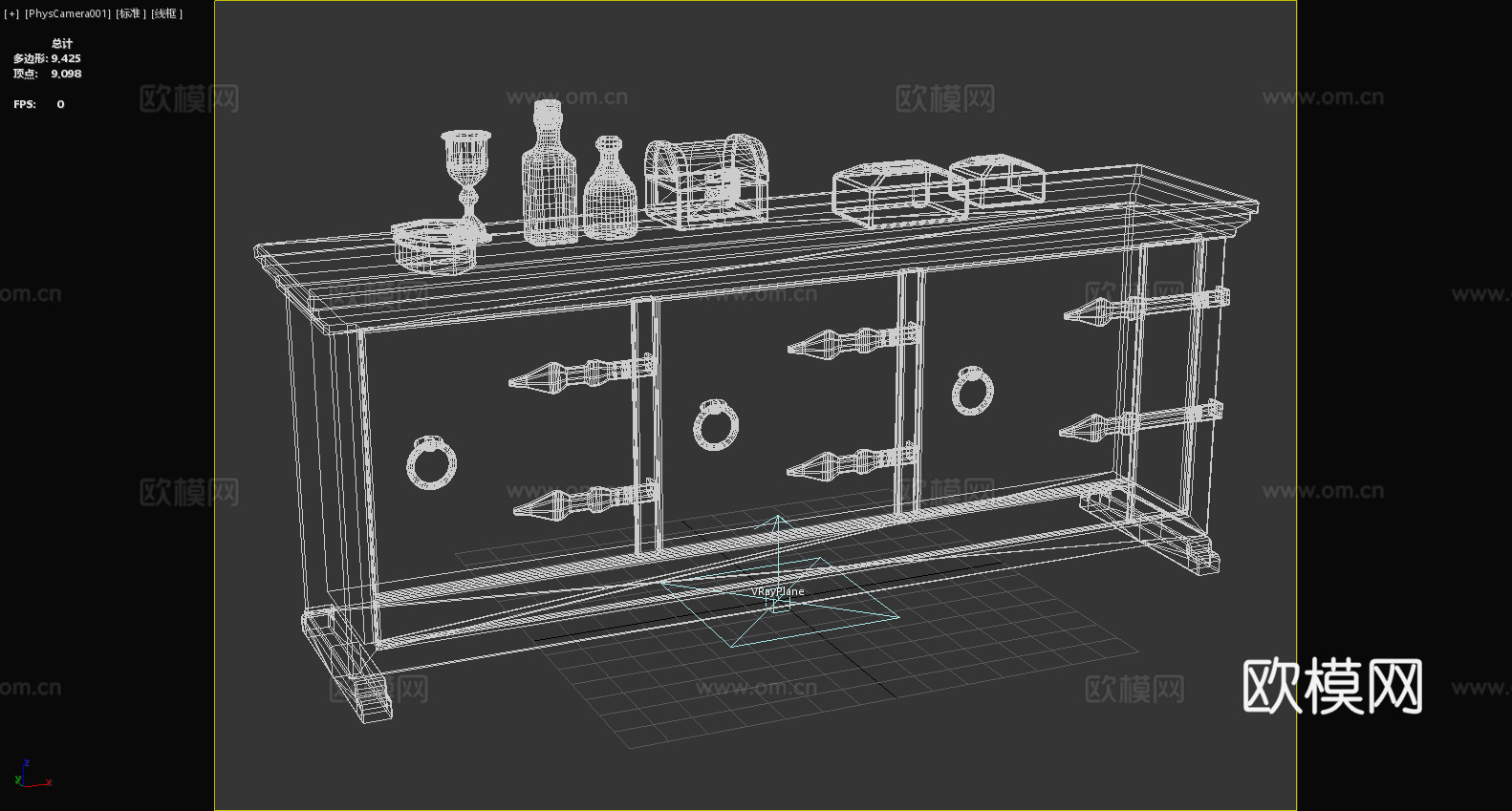 木柜 橱柜 储物柜 置物柜 抽屉柜 柜子3d模型