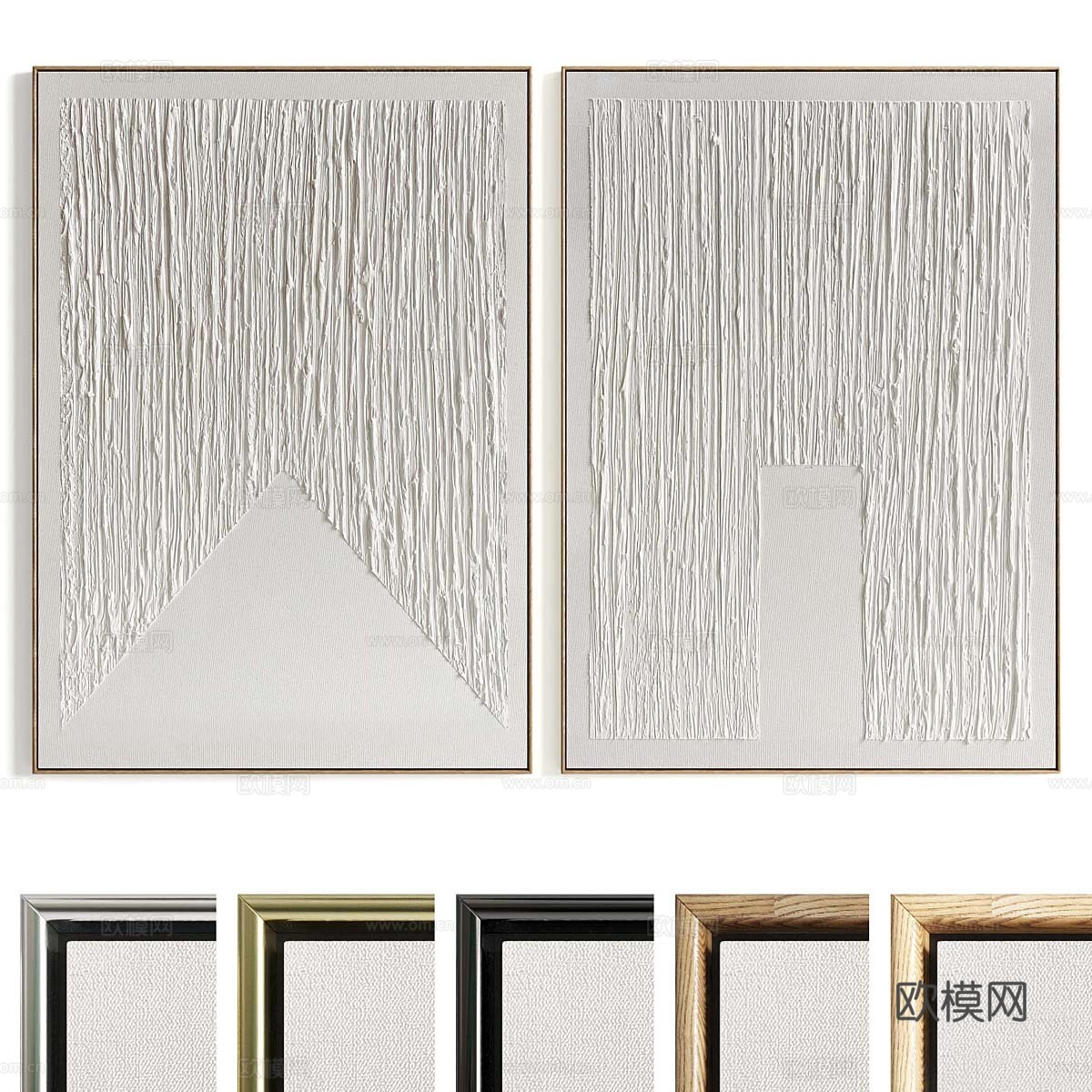 新中式装饰挂画3d模型