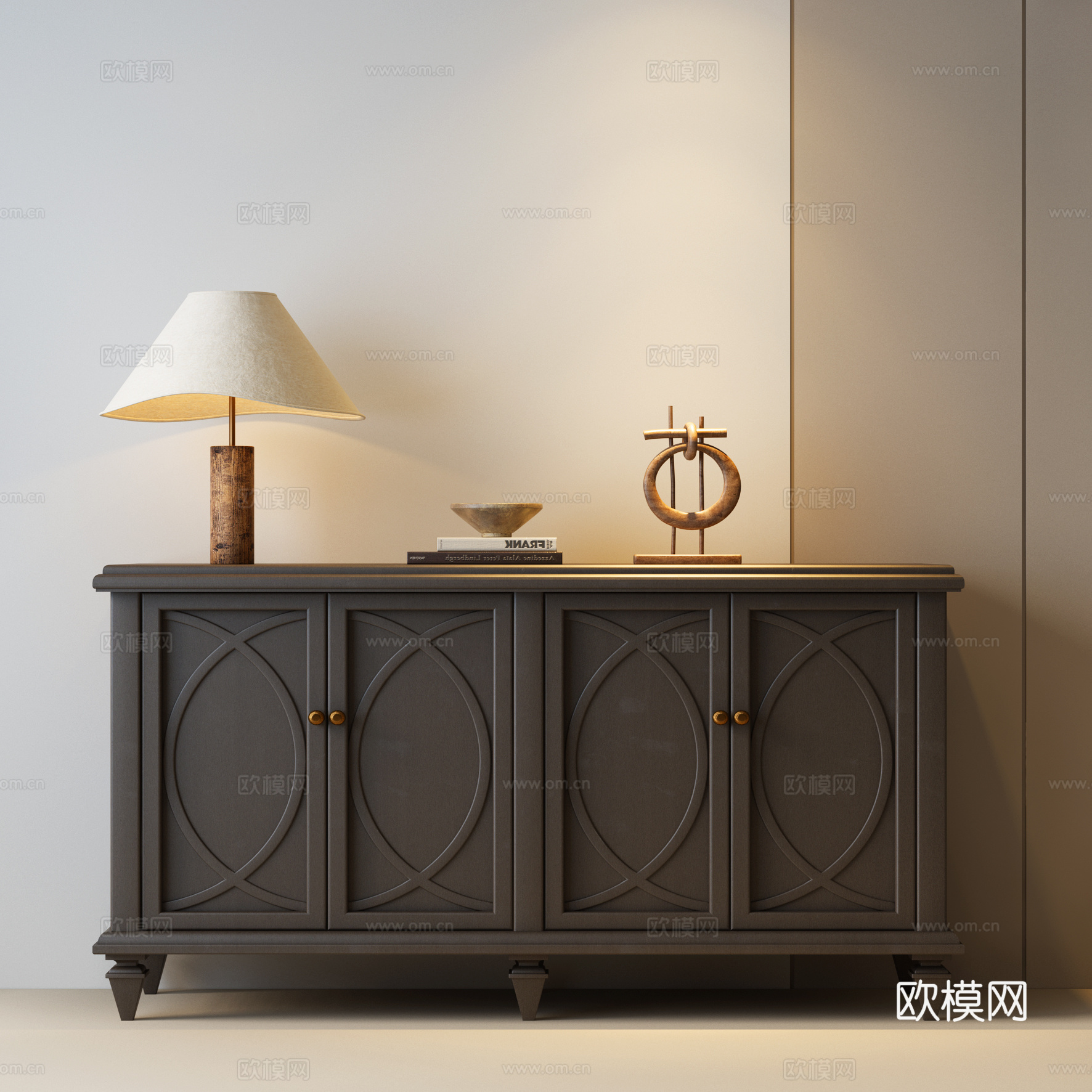 美式玄关柜 法式中古玄关柜 美式边柜 美式斗柜3d模型