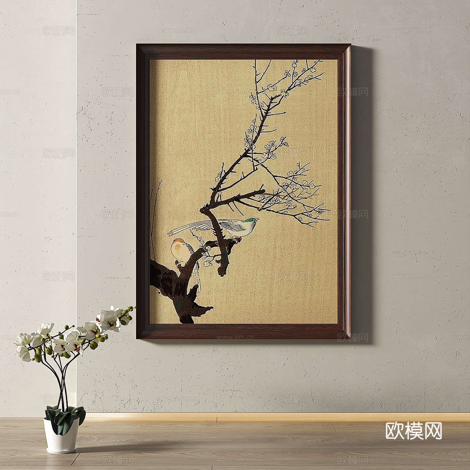 复古，中古，法式，现代，轻奢，简约，装饰画3d模型