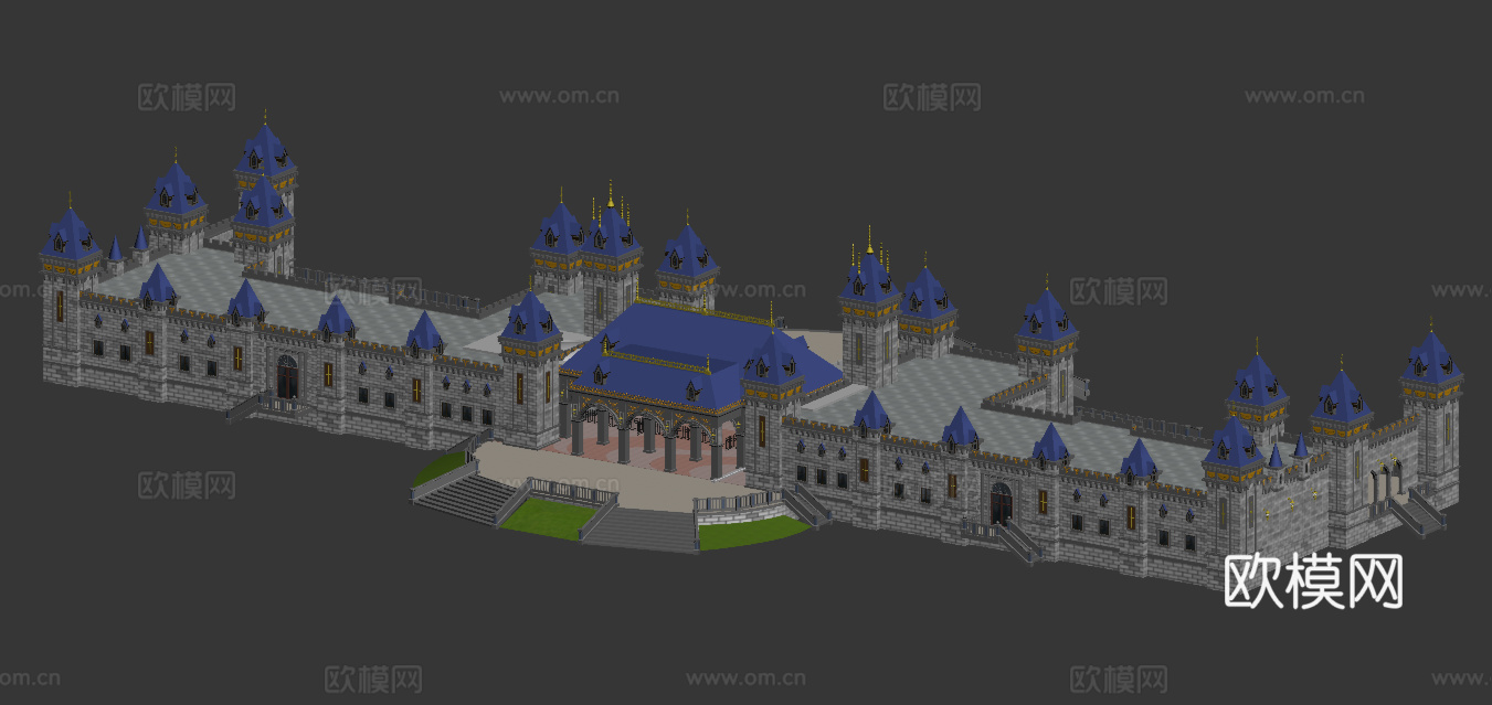 中世纪欧式建筑3d模型