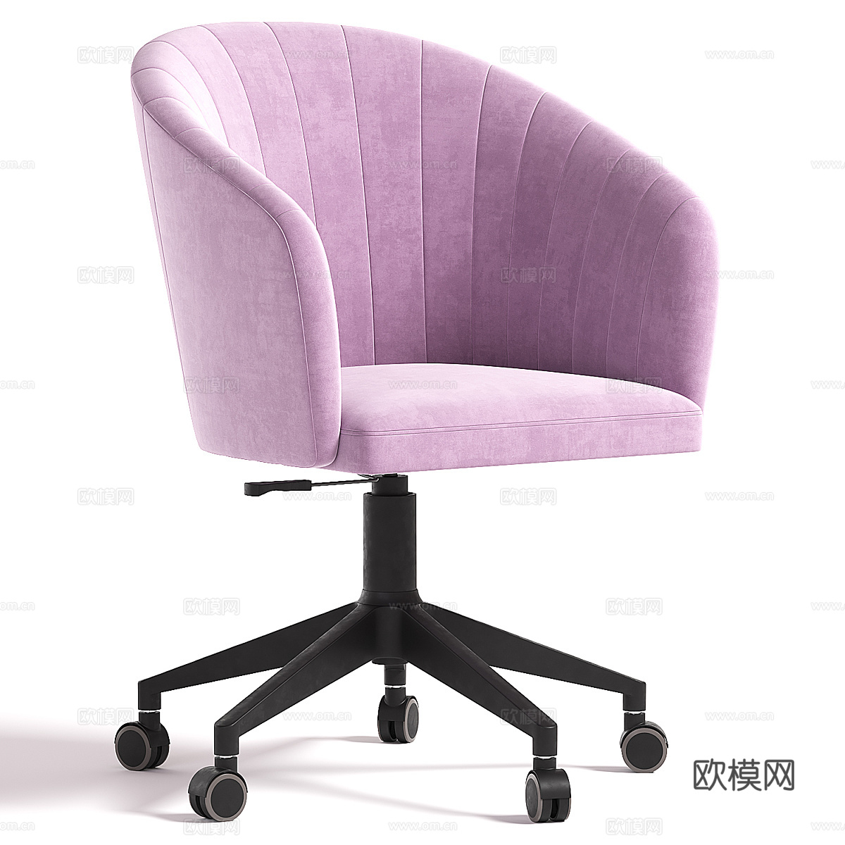 现代意式布艺书椅3d模型3d模型