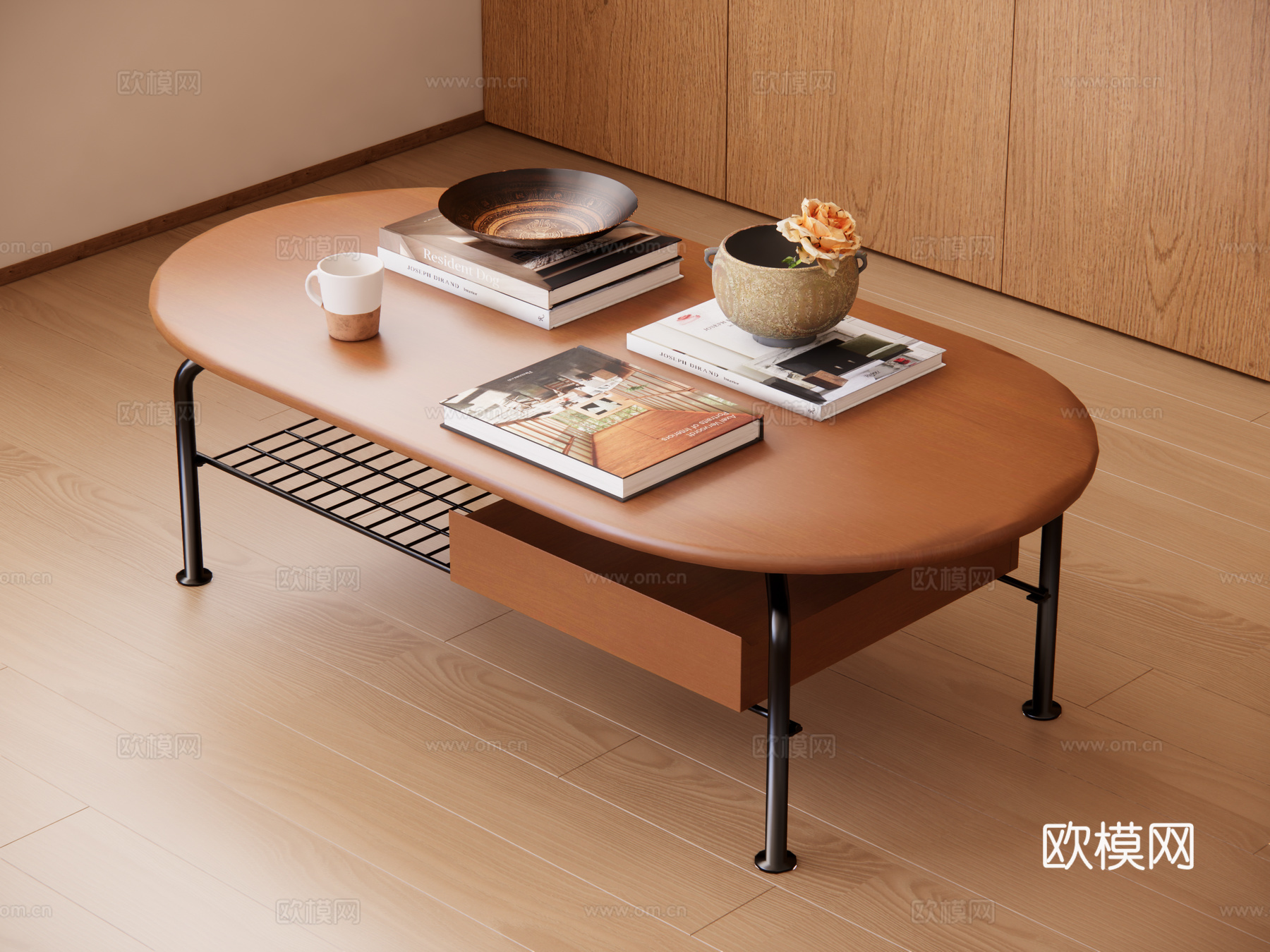 中古风茶几su模型