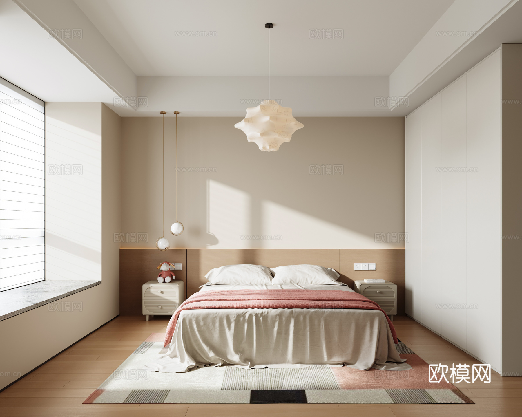 现代简约卧室3d模型