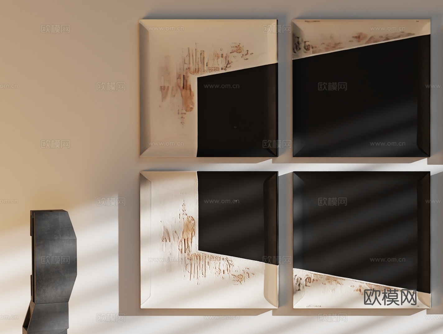 现代组合装饰画3d模型