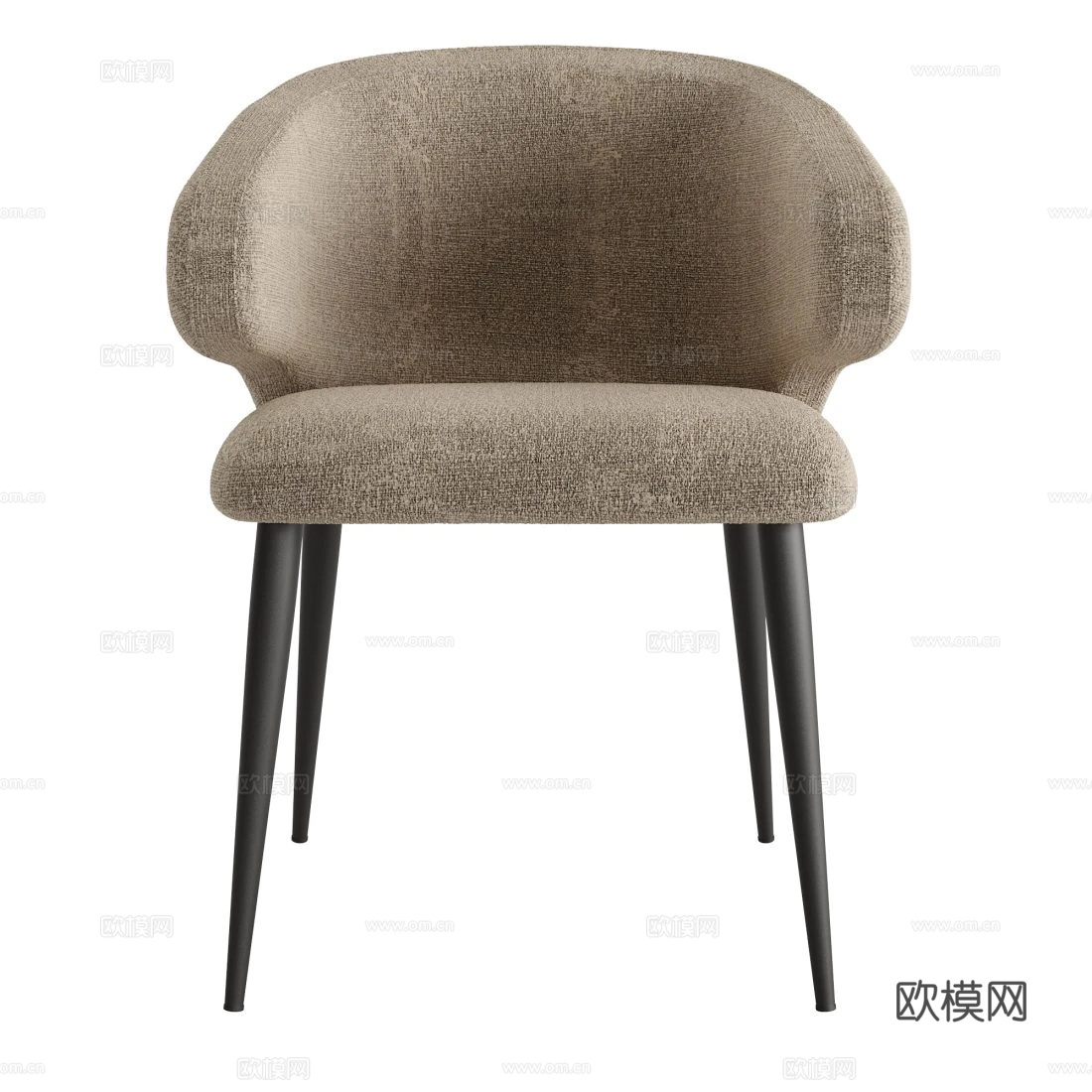现代意式布艺椅子3d模型
