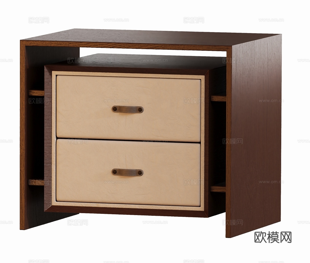 现代中古床头柜su模型