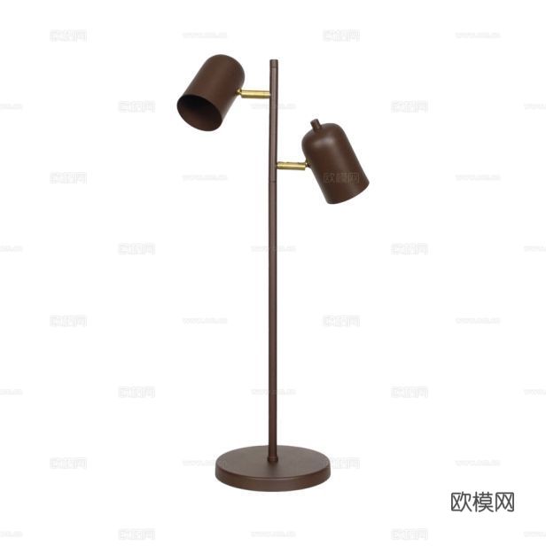 北欧台灯床头看书灯现代简约书房写字阅读护眼书桌学习卧室主卧灯su模型